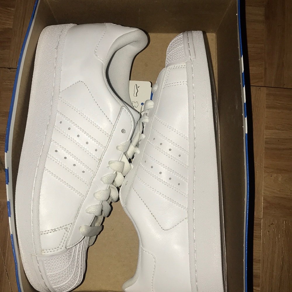 Adidas white sneakers